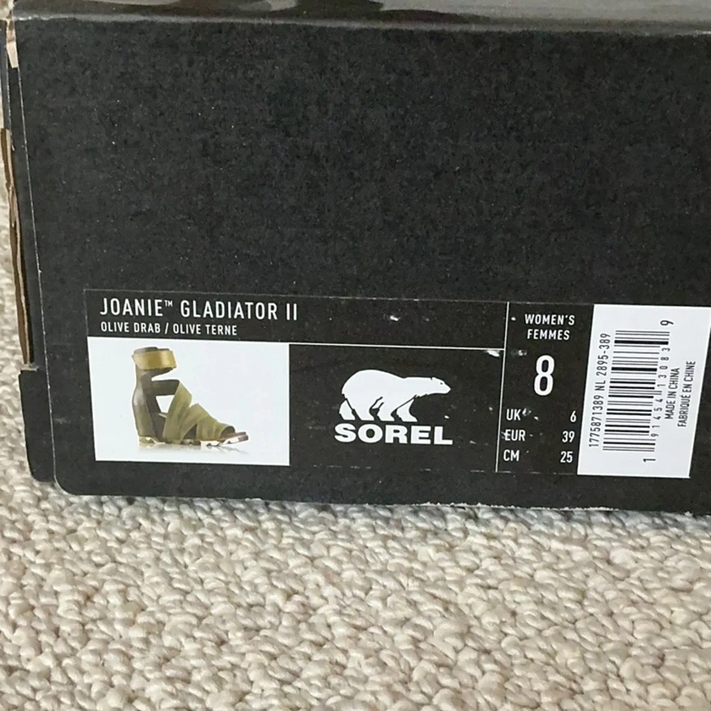 Sorel Women’s Joanie Gladiator ll  Olive Green Wedge Sandals Size 8 - Picture 7 of 8